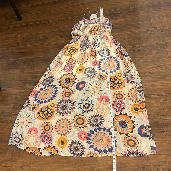 Cals Maxi Lightweight Sheer Flowy Dress , Sz. S. - Picture 10 of 13